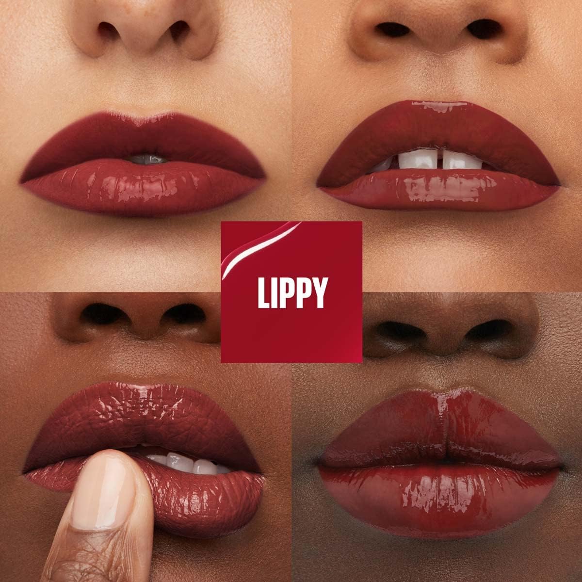 Maybelline Labial líquido brillante Superstay Vinyl Ink Tono Lippy 10 - Dura hasta por 16H, brillo instantáneo sin grumos, sin transferencias