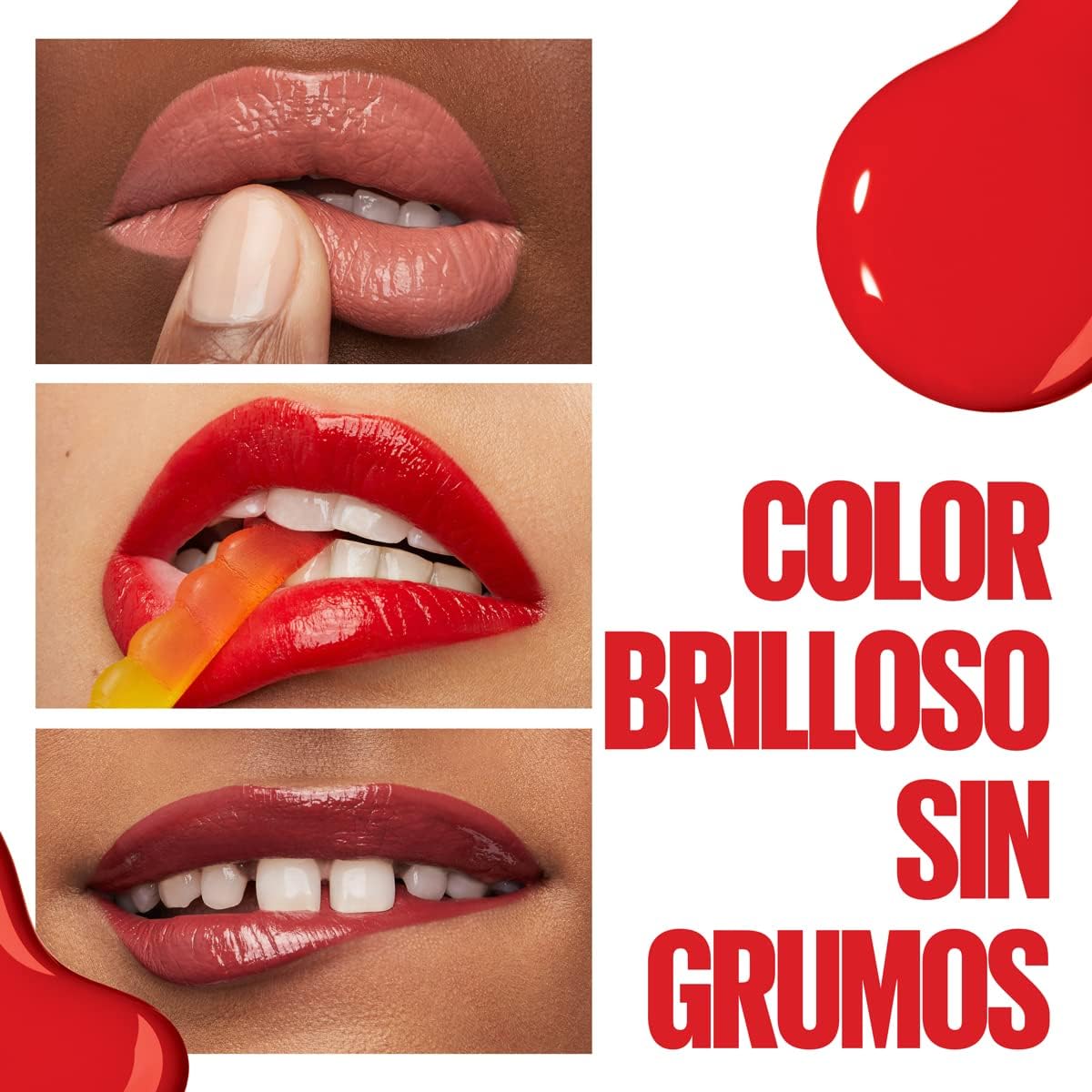Maybelline Labial líquido brillante Superstay Vinyl Ink Tono Lippy 10 - Dura hasta por 16H, brillo instantáneo sin grumos, sin transferencias