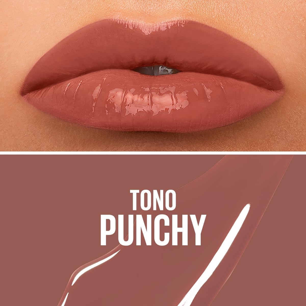 Maybelline Labial líquido brillante Superstay Vinyl Ink Tono Punchy, 4.2ml - Dura hasta por 16H, brillo instantáneo sin grumos, sin transferencias