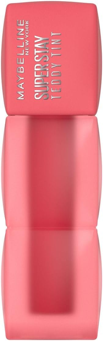 Maybelline Tinta para labios Super Stay Teddy Tint Tono Petal Core, 4.2ml - Tinta multiusos de larga duración, efecto mate difuminado hasta por 12H, textura suave a los labios, sin transferencias