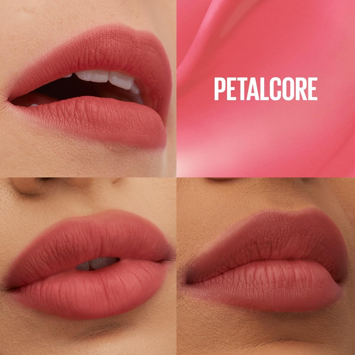 Maybelline Tinta para labios Super Stay Teddy Tint Tono Petal Core, 4.2ml - Tinta multiusos de larga duración, efecto mate difuminado hasta por 12H, textura suave a los labios, sin transferencias