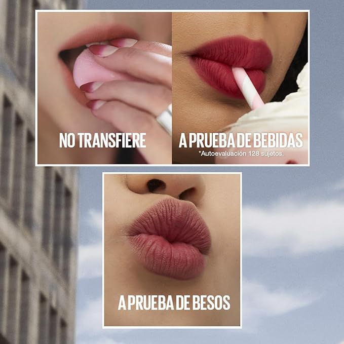 Maybelline Tinta para labios Super Stay Teddy Tint Tono Coquettish, 4.2ml - Tinta multiusos de larga duración, efecto mate difuminado hasta por 12H, textura suave a los labios, sin transferencias