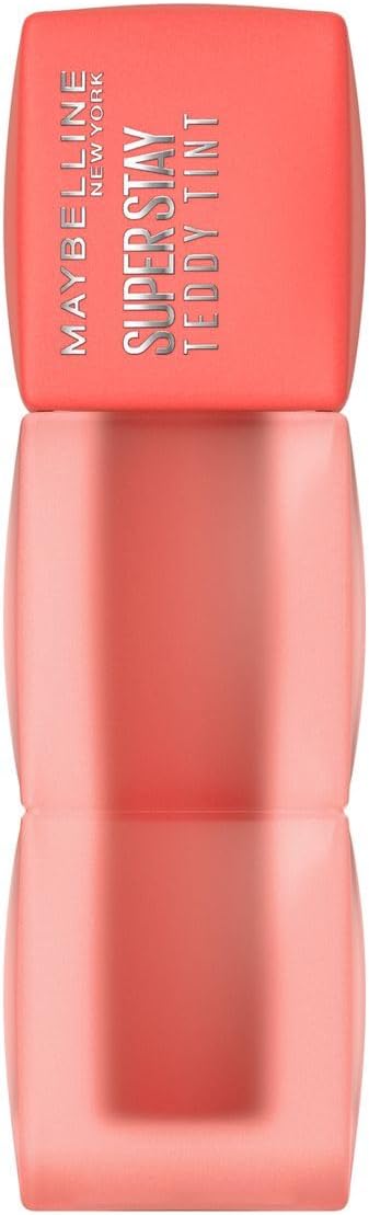Maybelline Tinta para labios Super Stay Teddy Tint Tono Baby Tee, 4.2ml - Tinta multiusos de larga duración, efecto mate difuminado hasta por 12H, textura suave a los labios, sin transferencias