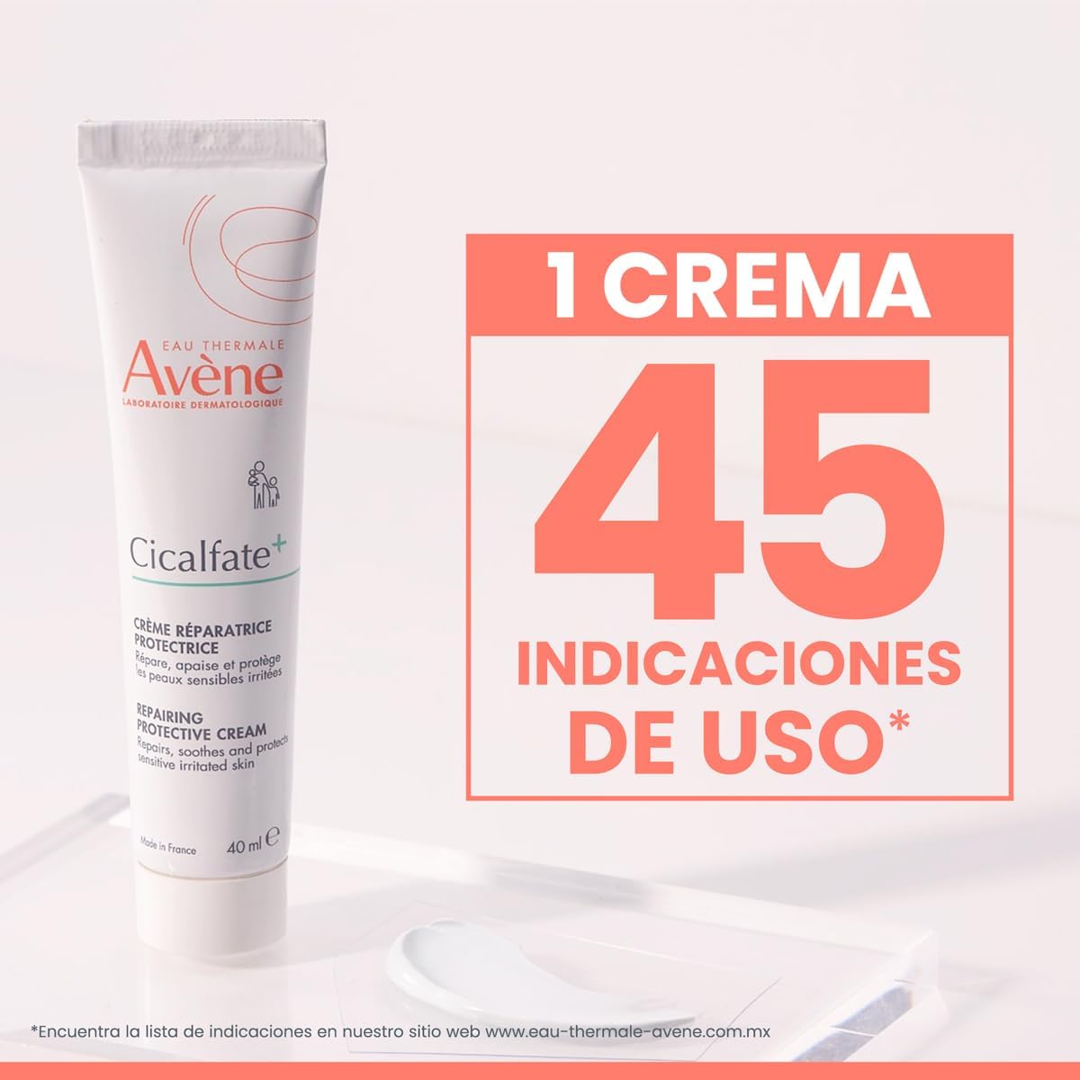 Avene Cicalfate+ Crema Reparadora 40 ml | Calma, protege y ayuda a recuperar piel irritada | Con Agua Termal y C+-Restore