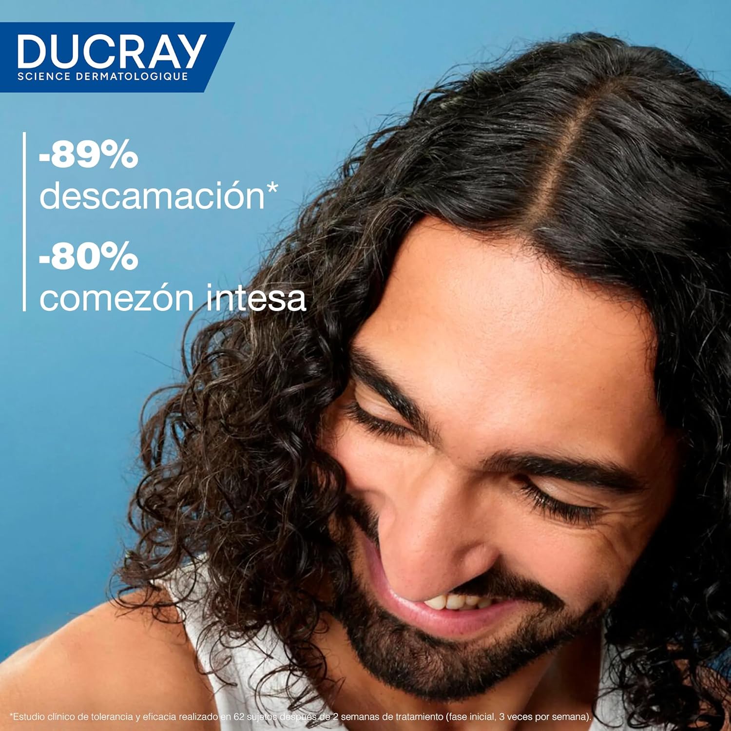 DUCRAY Kelual DS Shampoo Dermatológico Anticaspa, Alivia enrojecimiento y comezón, Ciclopiroxolamina y Piroctona Olamina, 100ml