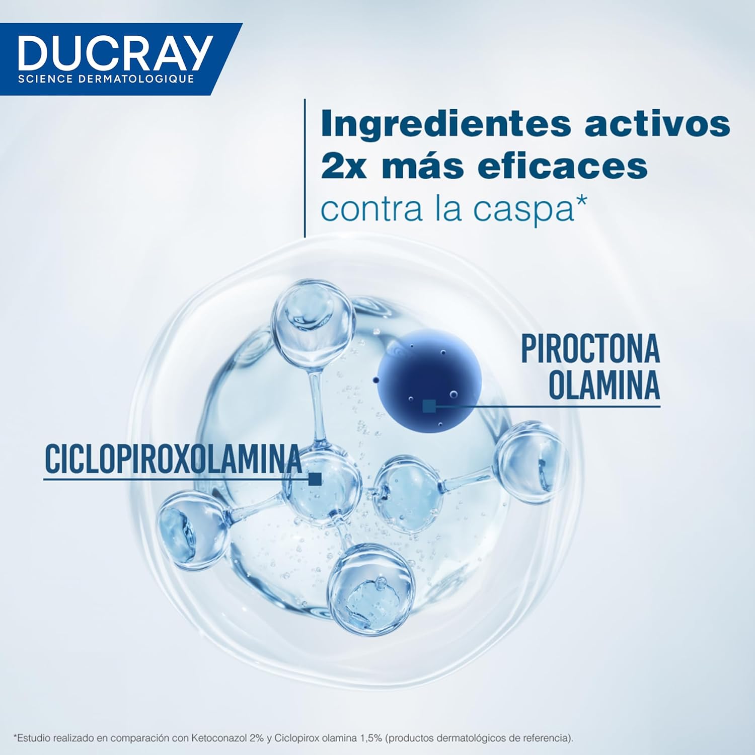 DUCRAY Kelual DS Shampoo Dermatológico Anticaspa, Alivia enrojecimiento y comezón, Ciclopiroxolamina y Piroctona Olamina, 100ml