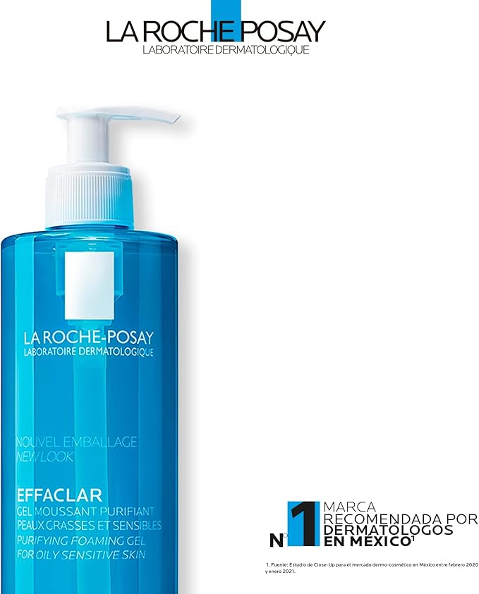 Pack Limpiador Facial La Roche Posay Effaclar Gel Purificante Para Piel Mixta a Grasa 400ml 02 Unidades