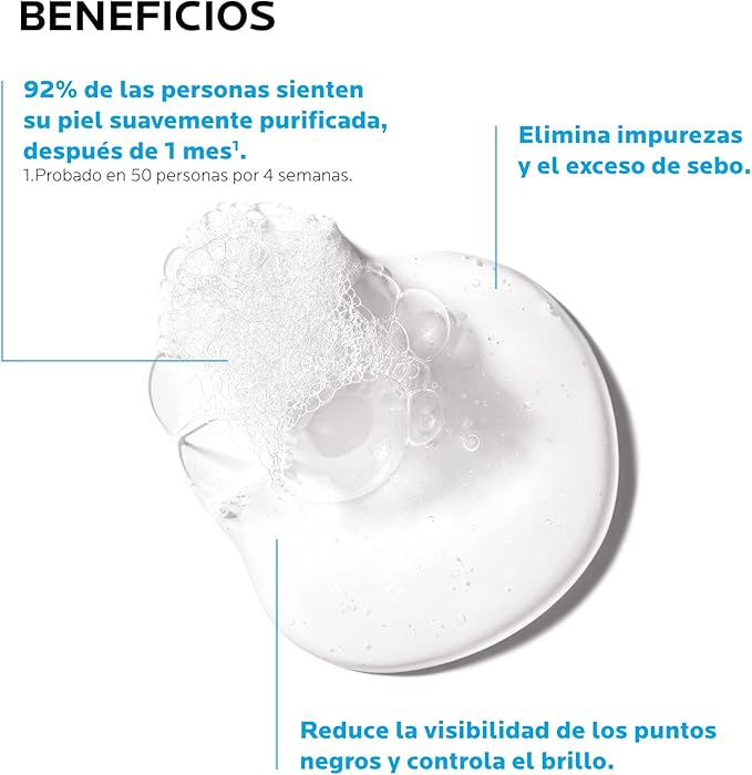 Pack Limpiador Facial La Roche Posay Effaclar Gel Purificante Para Piel Mixta a Grasa 400ml 02 Unidades