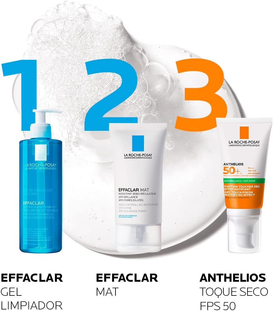 La Roche-Posay Effaclar Mat Crema Facial Matificante para Piel Grasa, 40 ml.