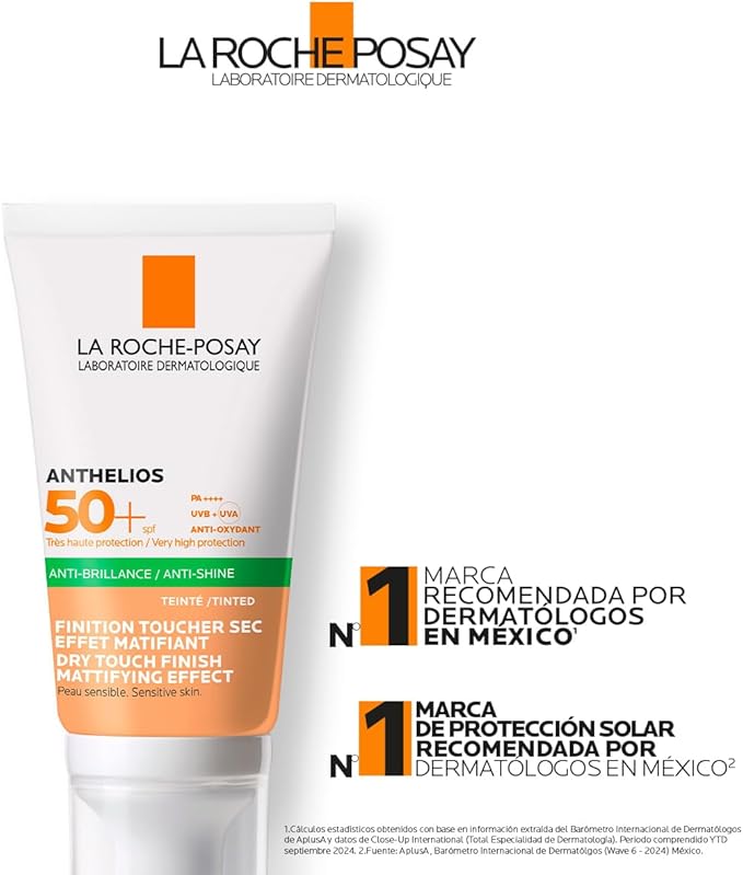 Protector Solar Anthelios UVMune 400 Oil Control Toque Seco con Color FPS 50+ 50ml bloqueador