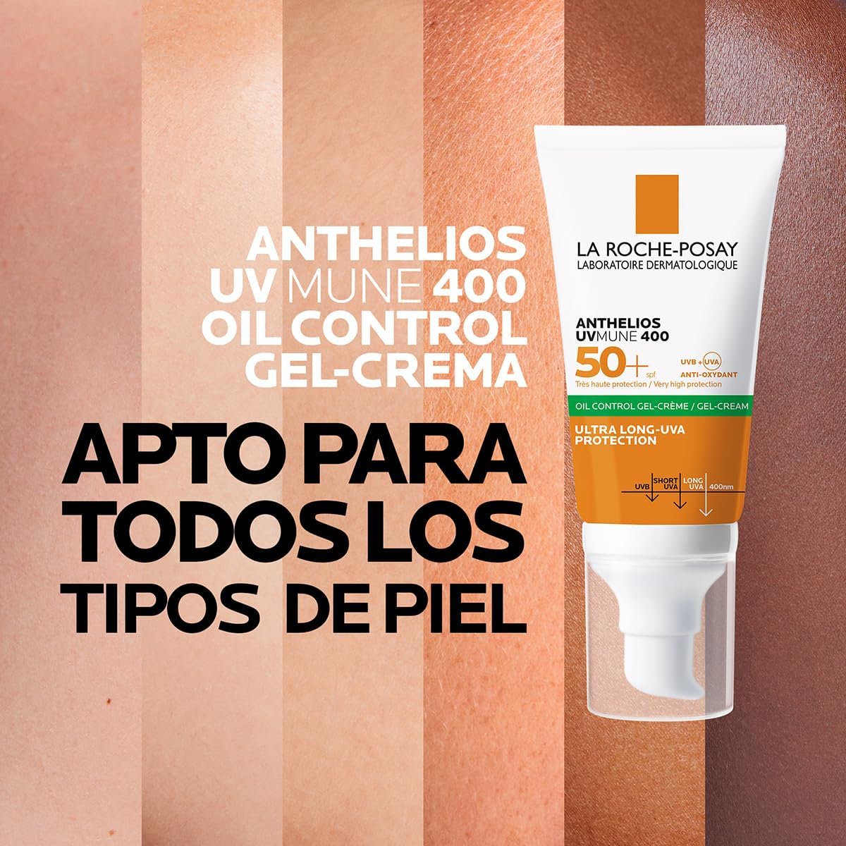 La Roche Posay. Protector Solar Facial FPS50 para Piel Grasa Anthelios Toque Seco 50 ml + Neutrogena. Crema Hidratante Facial Mate 3 en 1 Face Care Intensive D Pantenol 100 g