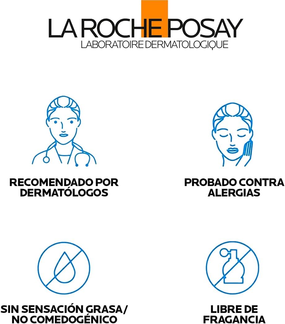 La Roche Posay. Protector Solar Facial FPS50 para Piel Grasa Anthelios Toque Seco 50 ml + Neutrogena. Crema Hidratante Facial Mate 3 en 1 Face Care Intensive D Pantenol 100 g