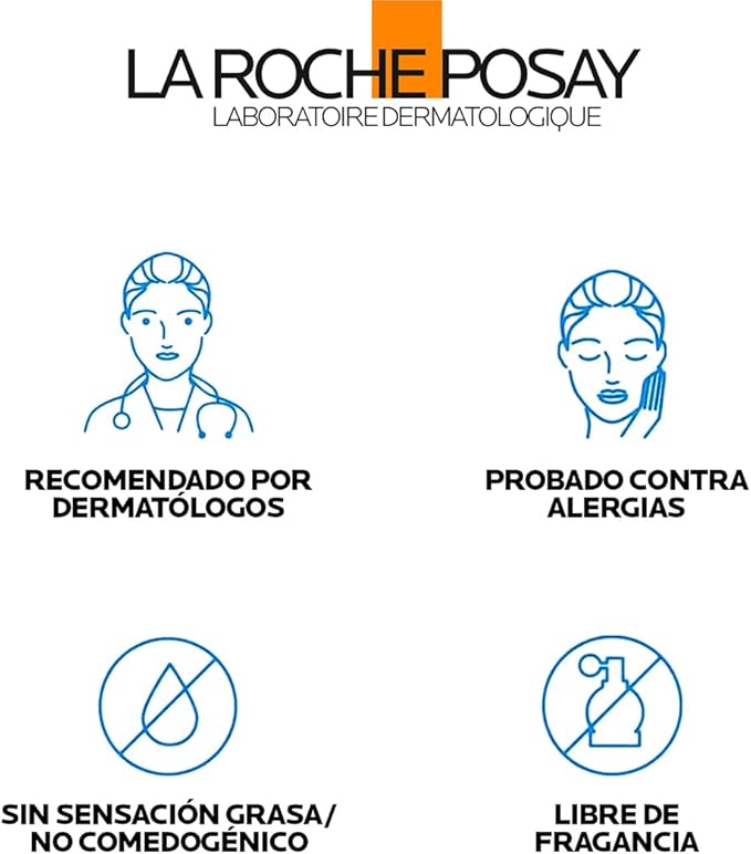 La Roche Posay. Protector Solar Facial FPS50 para Piel Grasa Anthelios Toque Seco 50 ml + Neutrogena. Crema Hidratante Facial Mate 3 en 1 Face Care Intensive D Pantenol 100 g