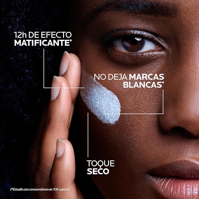 La Roche Posay. Protector Solar Facial FPS50 para Piel Grasa Anthelios Toque Seco 50 ml + Neutrogena. Crema Hidratante Facial Mate 3 en 1 Face Care Intensive D Pantenol 100 g