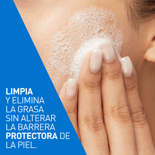 CeraVe Gel Limpiador Espumoso Diario para Piel Mixta, Grasa o con Acné 236ml