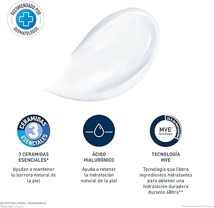 CeraVe Crema Hidratante Diaria de Rostro y Cuerpo para Piel Seca 340gr