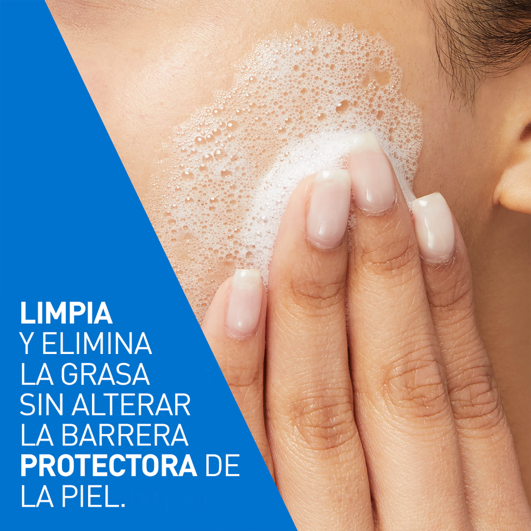 Cerave Gel Limpiador Espumoso Diario para Piel Mixta, Grasa o con Acné 473ml