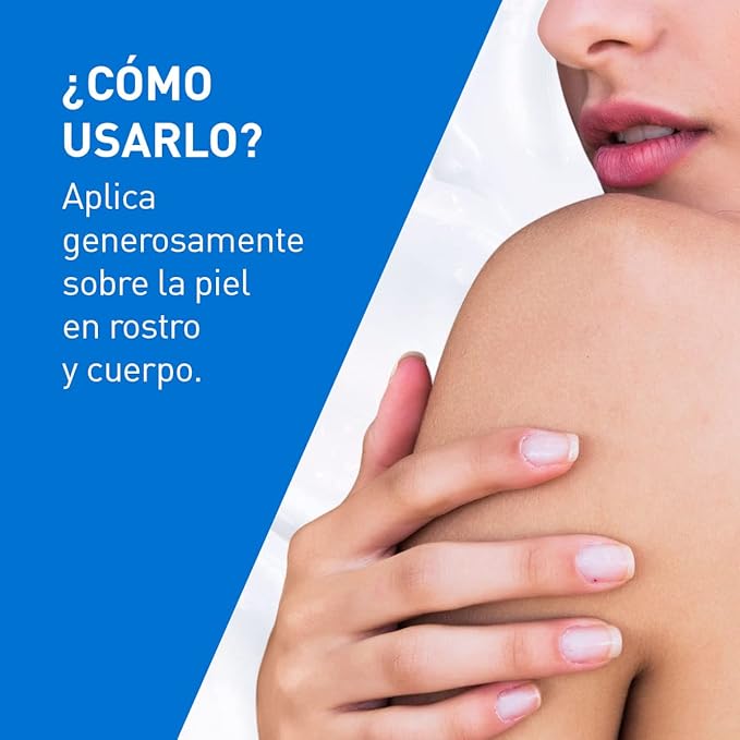 CeraVe Loción Hidratante de Rostro y Cuerpo para Piel Seca con Ácido Hialurónico 473ml