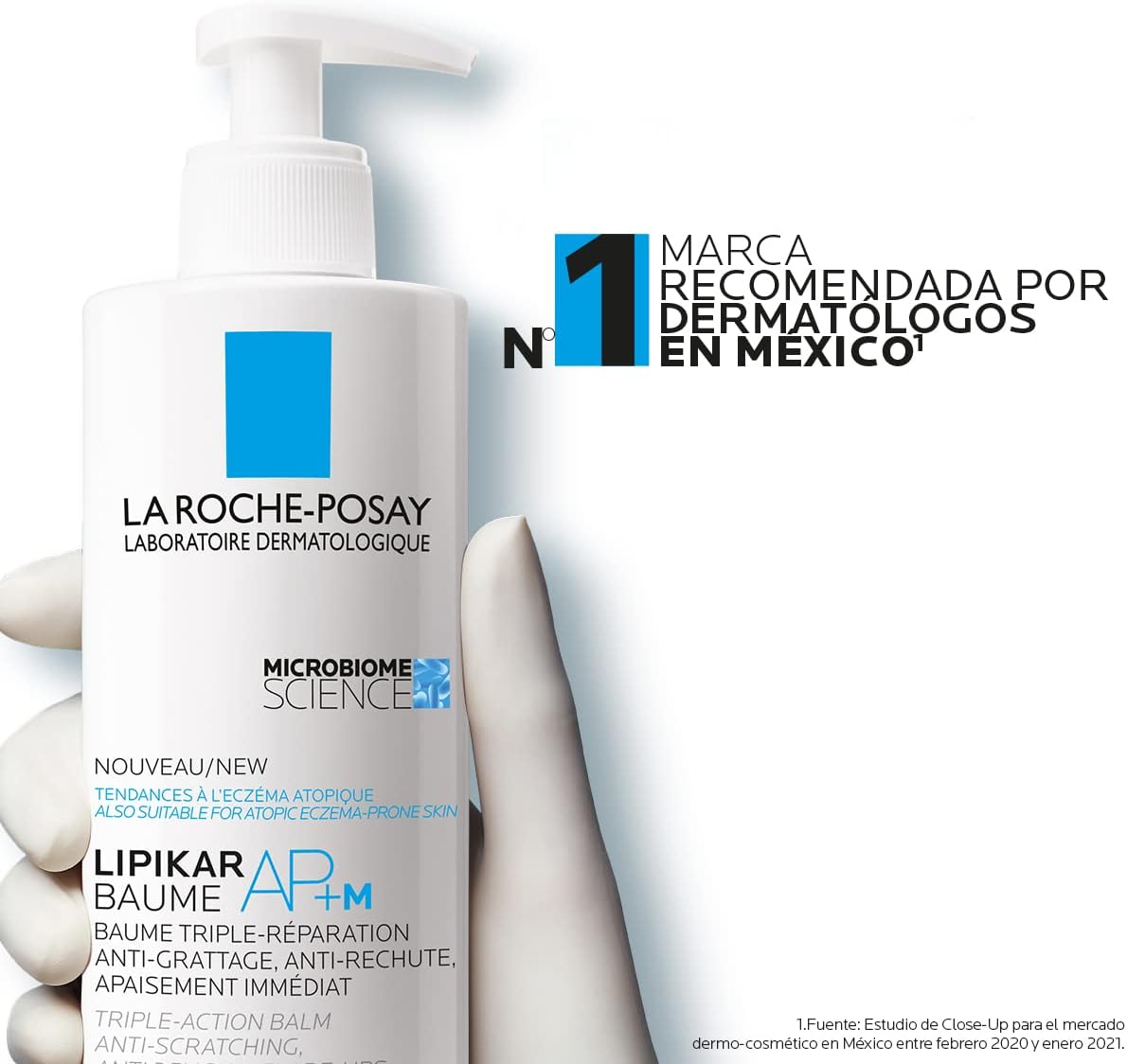 La Roche-Posay Lipikar Baume AP+M Crema Corporal para Piel Muy Seca o con Tendencia Atopica. Humecta la Piel y Reduce la Comezon, 400 ml