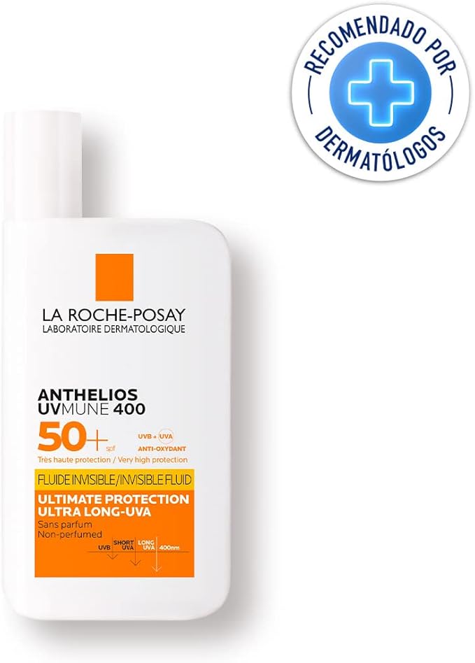 Protector Solar Facial La Roche Posay Anthelios UVMUNE Fluido Invisible para todo tipo de piel FPS50+ 50ml