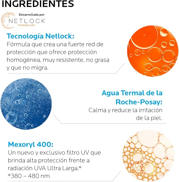Protector Solar Facial La Roche Posay Anthelios UVMUNE Fluido Invisible para todo tipo de piel FPS50+ 50ml