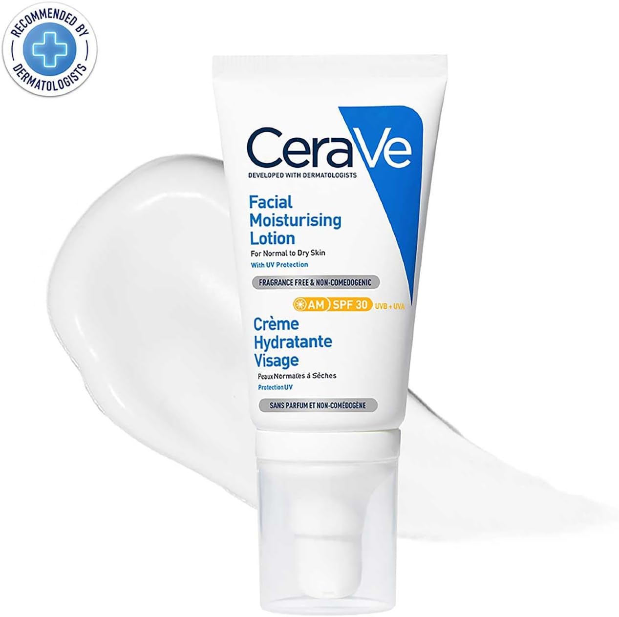 CeraVe Loción Hidratante de Rostro FPS30 |52ml| Hidratante facial diario con protector solar