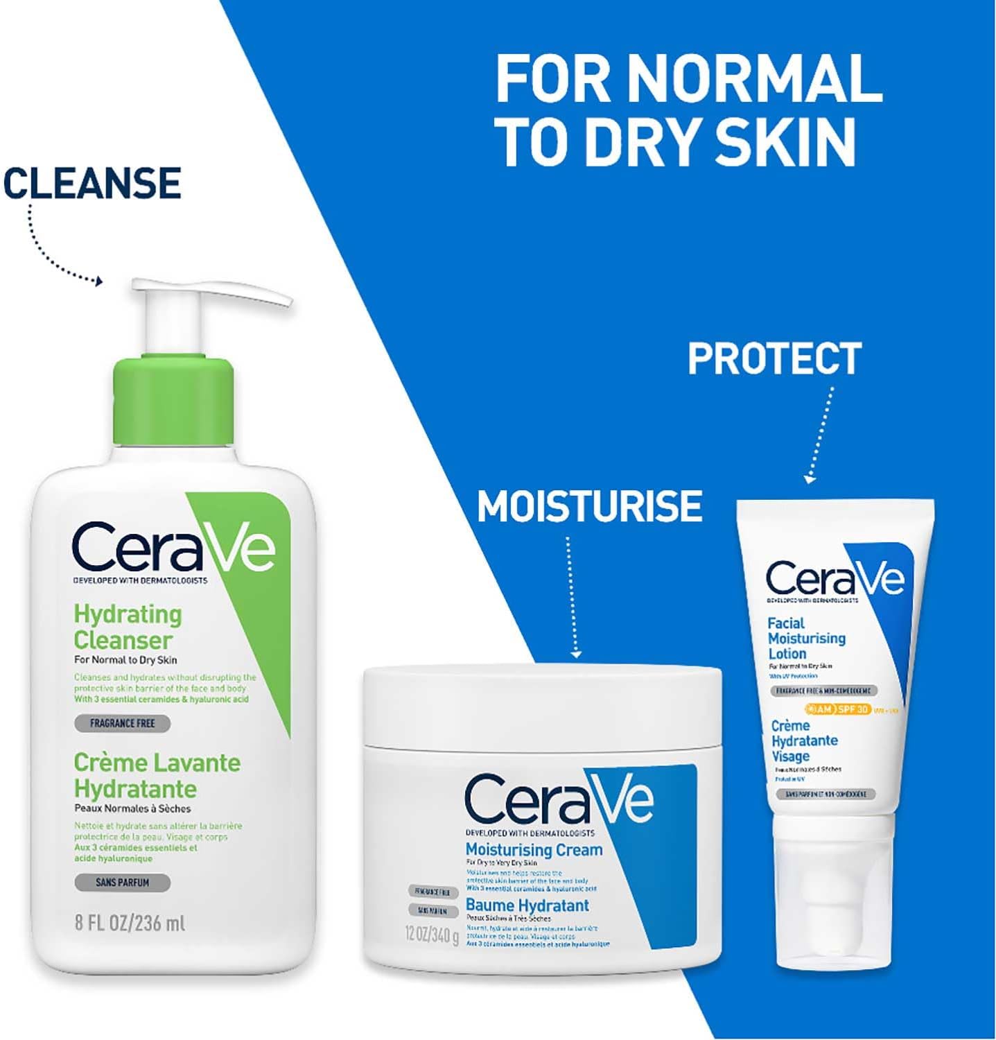 CeraVe Loción Hidratante de Rostro FPS30 |52ml| Hidratante facial diario con protector solar
