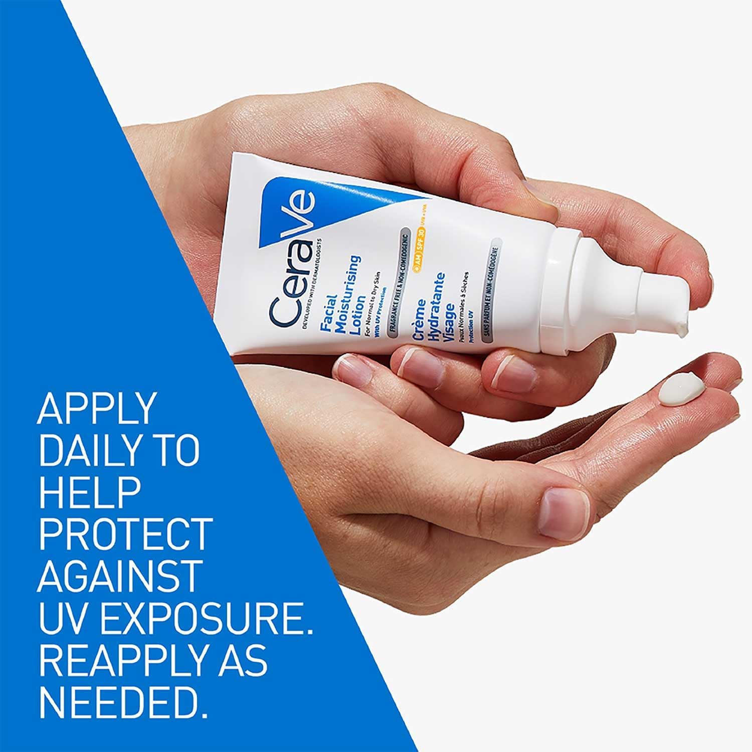 CeraVe Loción Hidratante de Rostro FPS30 |52ml| Hidratante facial diario con protector solar