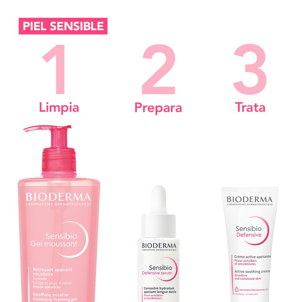 BIODERMA, Limpiador Facial, Sensibio Gel Moussant Micelar para Piel Sensible,200 ml