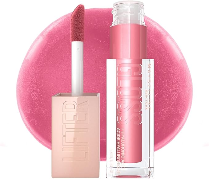 Maybelline Gloss hidratante para labios Lifter Gloss Tono Petal, 5.4ml - Brillo de labios de larga duración, formulado con Ácido Hialurónico, sin sensación pegajosa