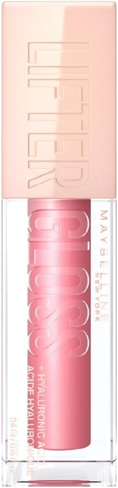Maybelline Gloss hidratante para labios Lifter Gloss Tono Petal, 5.4ml - Brillo de labios de larga duración, formulado con Ácido Hialurónico, sin sensación pegajosa