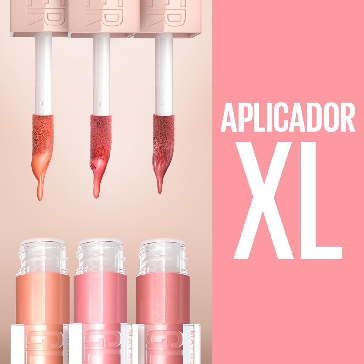 Maybelline Gloss hidratante para labios Lifter Gloss Tono Petal, 5.4ml - Brillo de labios de larga duración, formulado con Ácido Hialurónico, sin sensación pegajosa