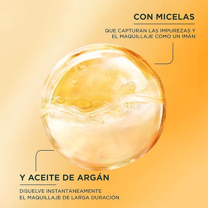 Garnier Skin Active Agua micelar desmaquillante bifásica, 400ml. Limpia, desmaquilla y nutre, remueve maquillaje a prueba de agua, para todo tipo de piel