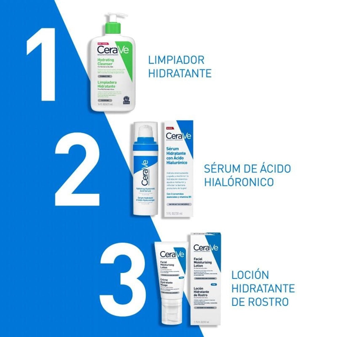 CeraVe Sérum Hidratante con Ácido Hialurónico 30ml | Hidratante facial para todo tipo de piel