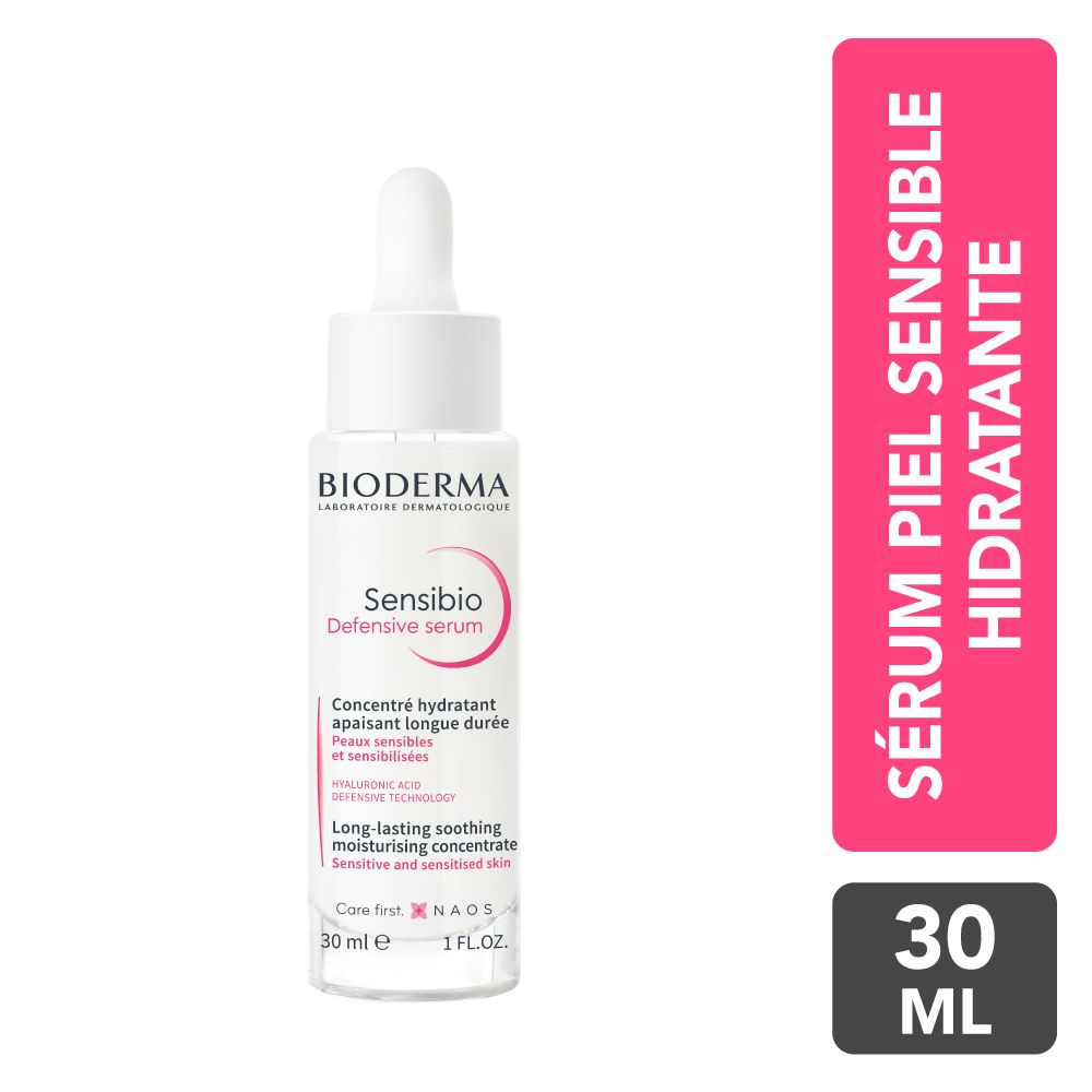 BIODERMA, Sérum Facial, Sensibio Defensive Serum Hidratante, Reduce Líneas de Expresión, para Piel Sensible, 30 ml