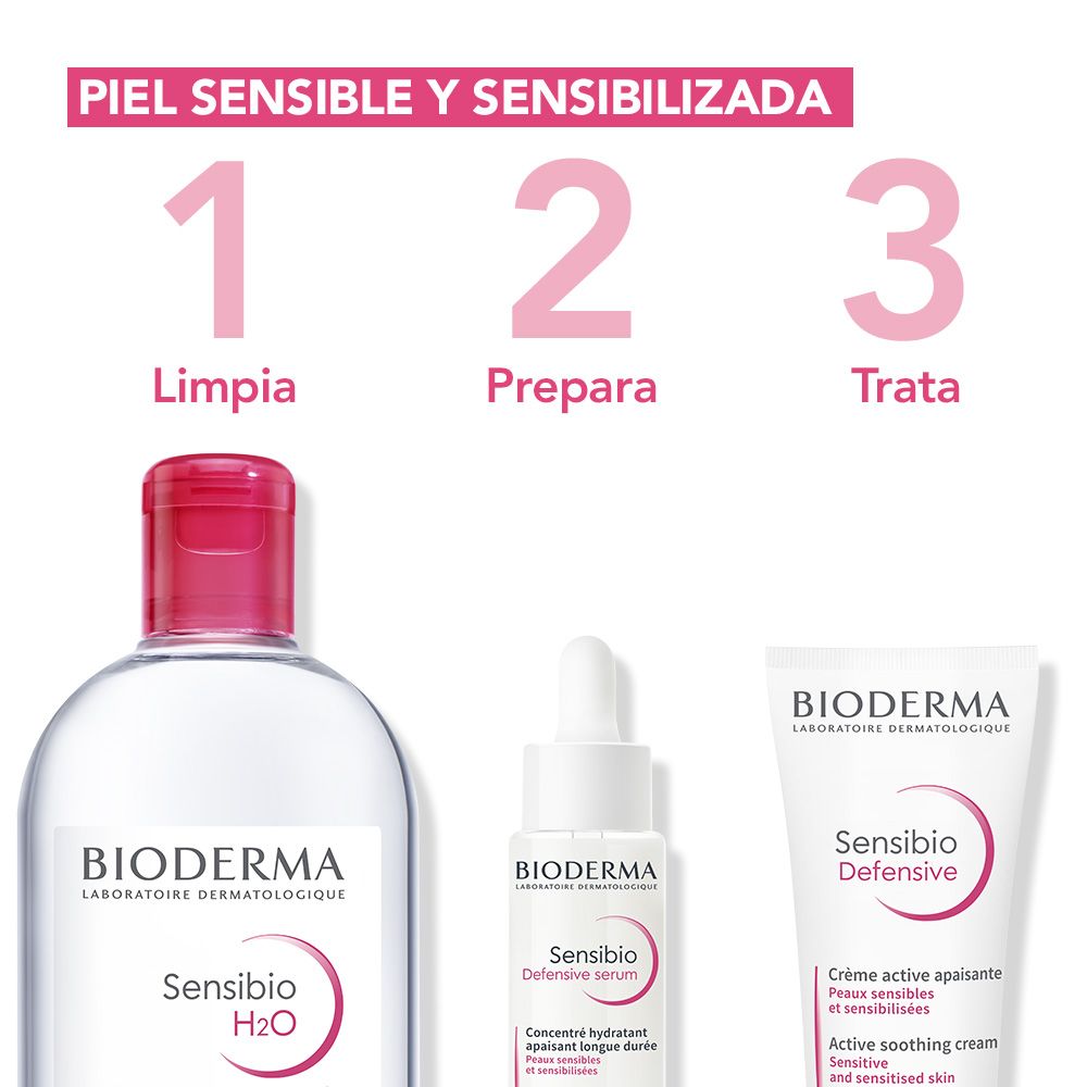 BIODERMA, Sérum Facial, Sensibio Defensive Serum Hidratante, Reduce Líneas de Expresión, para Piel Sensible, 30 ml