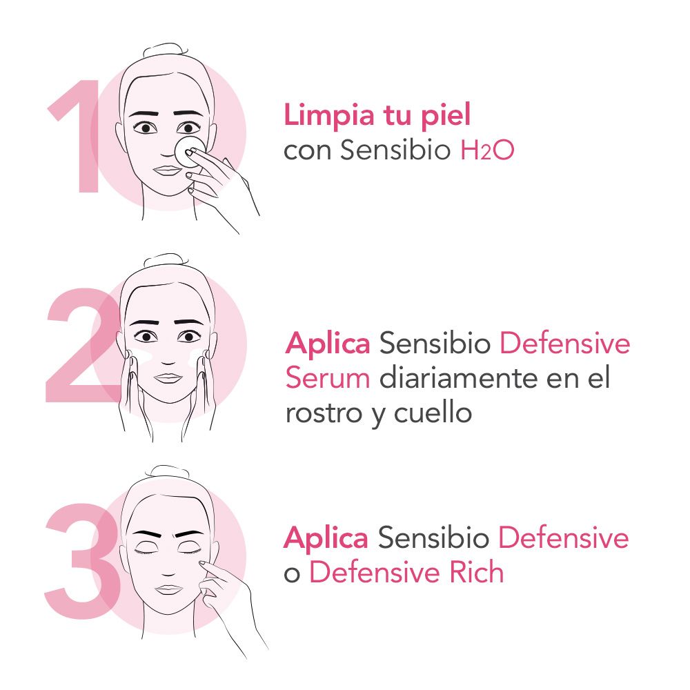 BIODERMA, Sérum Facial, Sensibio Defensive Serum Hidratante, Reduce Líneas de Expresión, para Piel Sensible, 30 ml