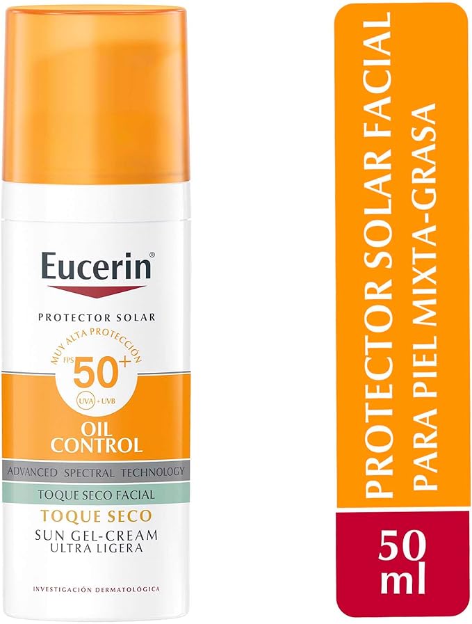 Eucerin Protector solar facial efecto mate toque seco Oil Control, 50 ml