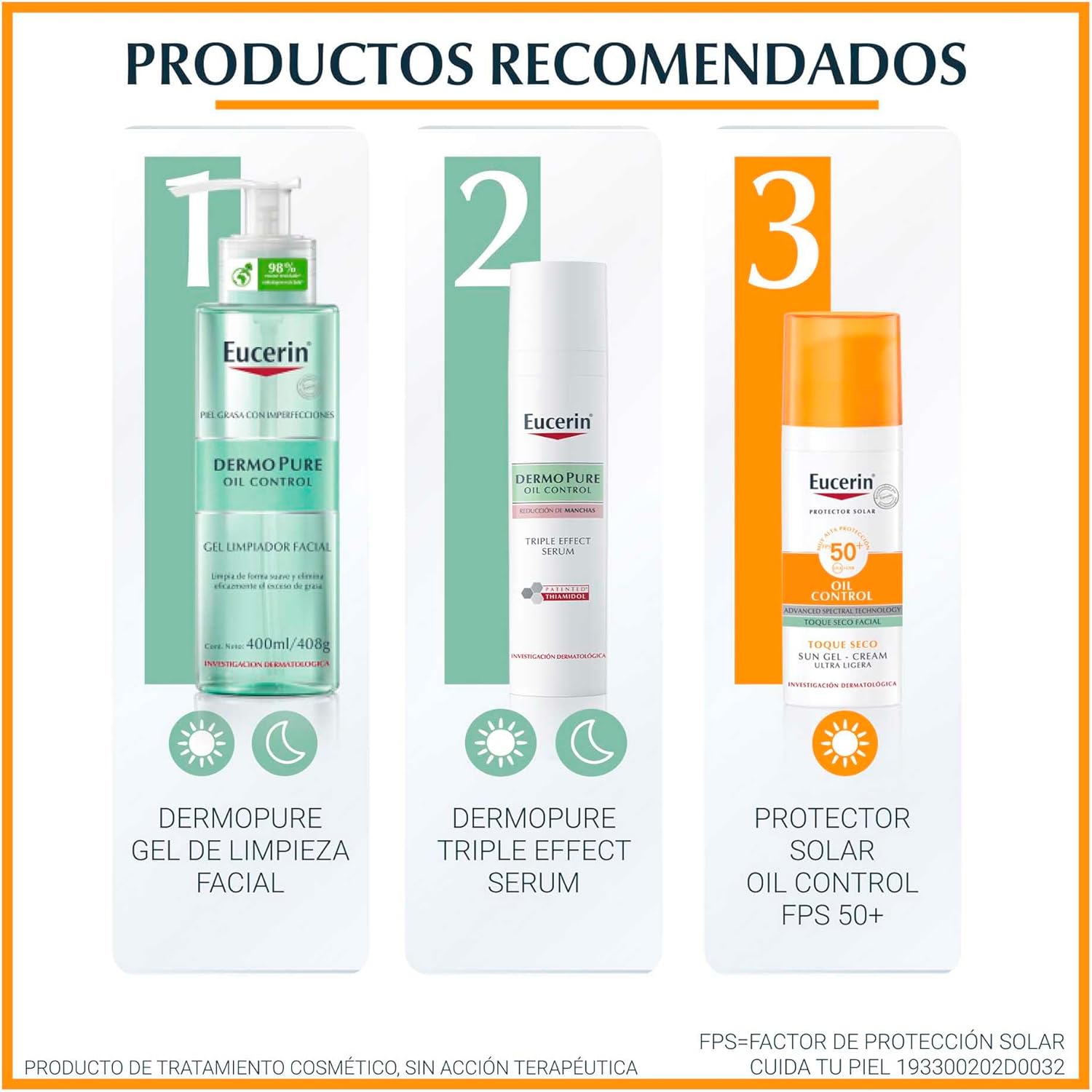 Eucerin Protector solar facial efecto mate toque seco Oil Control, 50 ml