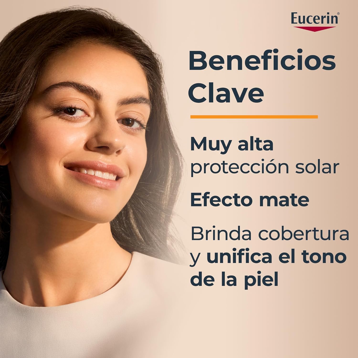 Eucerin Sun Face Oil Control FPS 50+ Tono Medio Control de Brillo (50 ml) Efecto Mate
