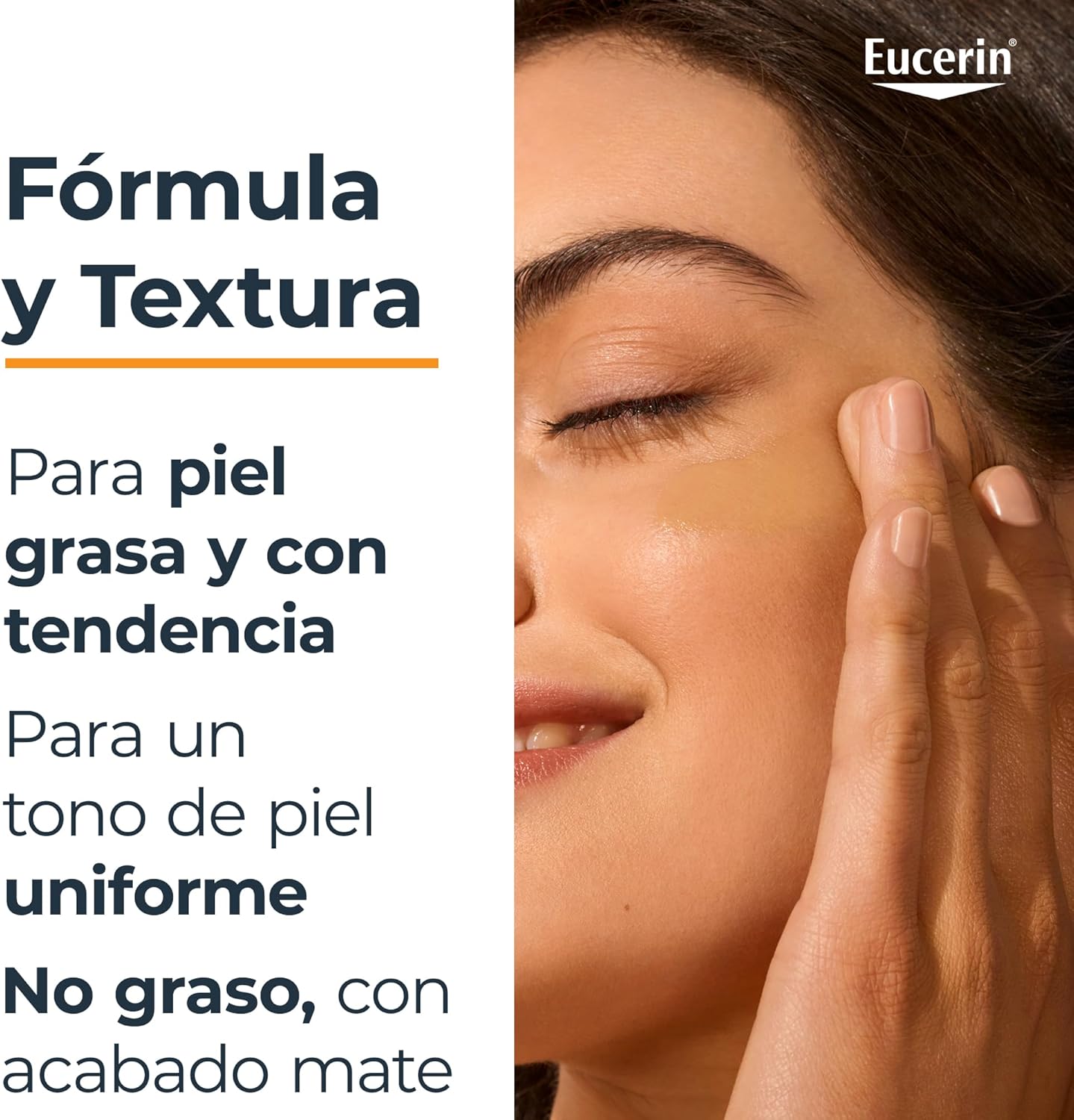 Eucerin Sun Face Oil Control FPS 50+ Tono Medio Control de Brillo (50 ml) Efecto Mate