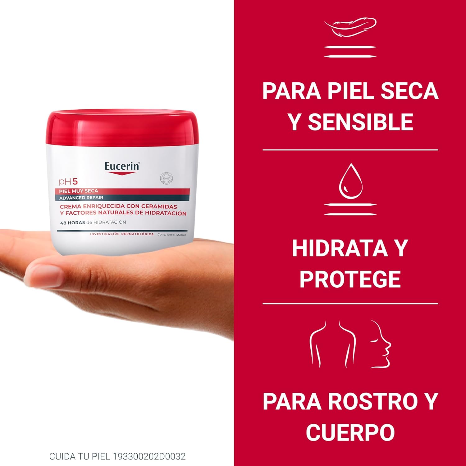 Eucerin Advanced Repair - Crema Corpoeral Intensiva Ph5, 450 ml