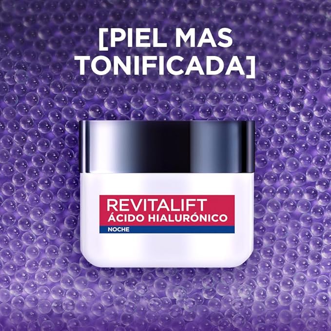 L'Oréal Paris Crema de Noche Revitalift Ácido Hialurónico, 50ml