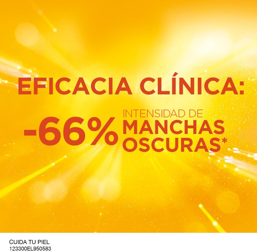 Garnier Express Aclara Sérum facial Anti manchas con Vitamina C, 30ml. Hidrata, ilumina, unifica el tono de la piel y reduce las manchas oscuras