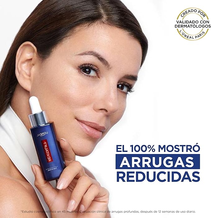 L'Oréal Paris Revitalift Sérum facial Noche con Retinol puro al 0.15%, 30ml - Reduce y previene arrugas profundas, renueva y mejora la textura de la piel, unifica el tono de piel, resultados visibles, rutina skin care