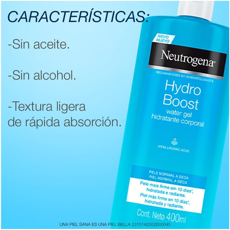 Crema corporal en gel Neutrogena Hydro Boost Ácido Hialurónico 400 ml