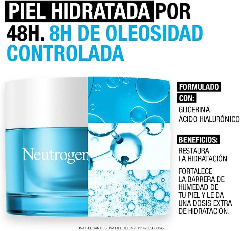 Refill Pack Crema Hidratante Facial Neutrogena Hydro Boost Ácido Hialurónico 50 g 02 Unidades