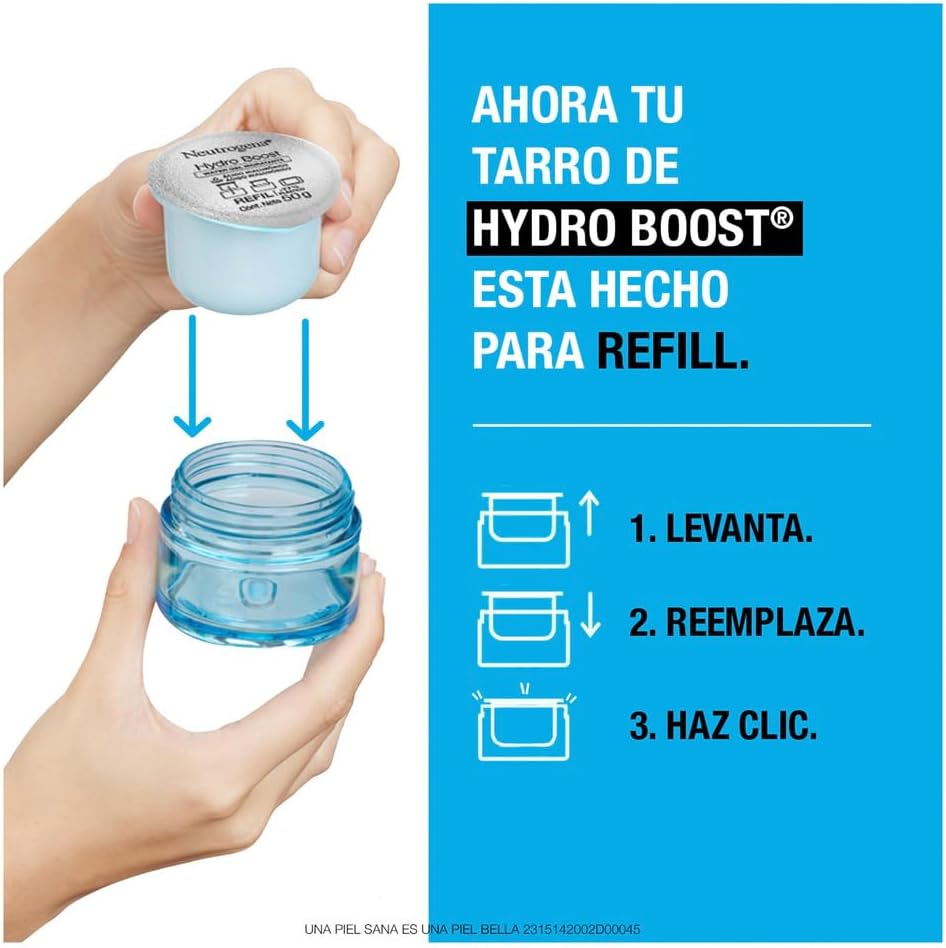 Refill Pack Crema Hidratante Facial Neutrogena Hydro Boost Ácido Hialurónico 50 g 02 Unidades