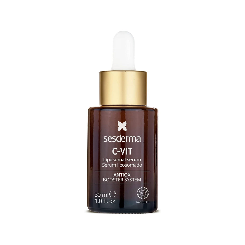 SESDERMA C-VIT- Serum Facial Vitamina C + Ácido Hialurónico + Ginkgo Biloba | Suero Hidratante, Anti Edad, Anti Manchas, Tonificador y Reafirmante | 30 ml