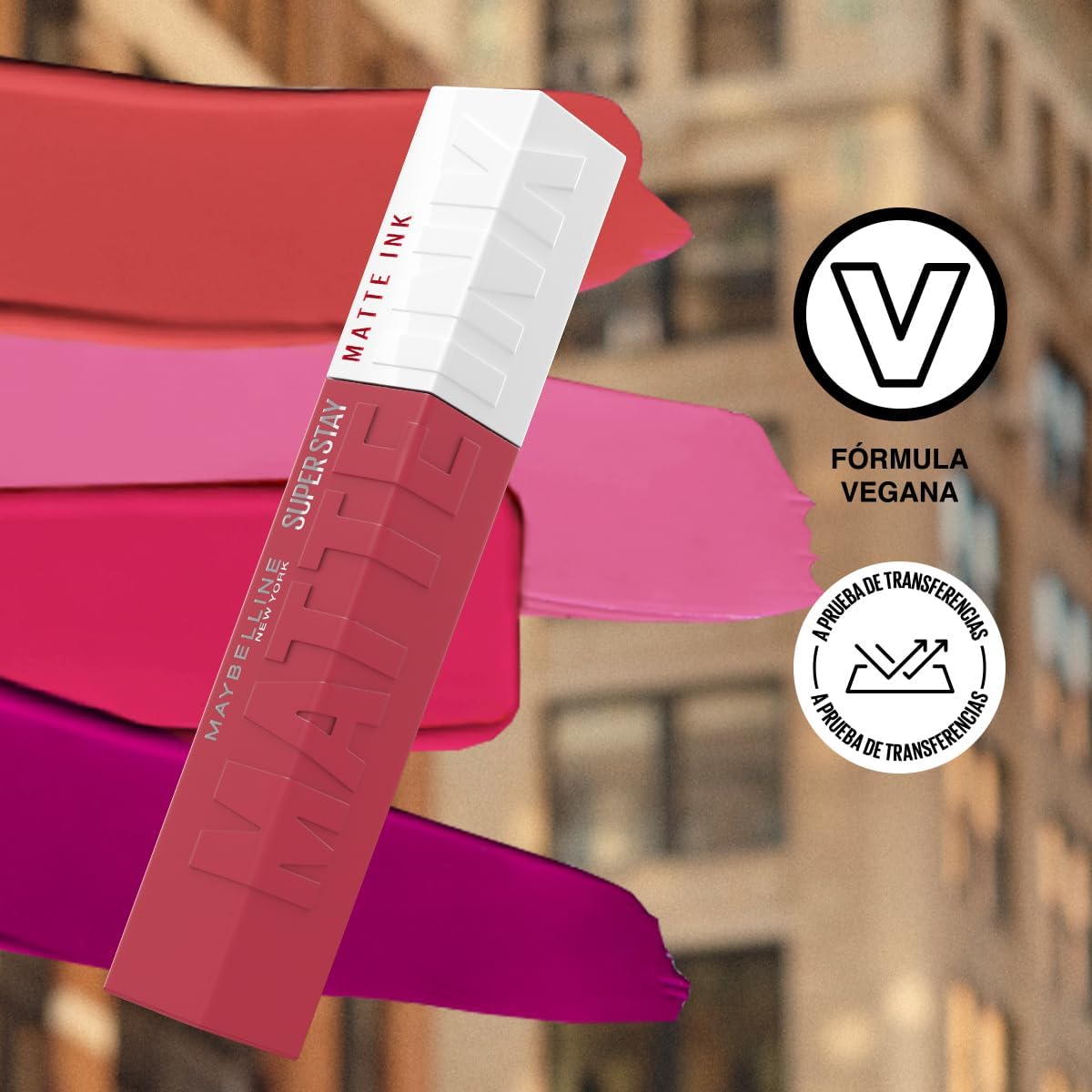 Maybelline Labial líquido mate Superstay Matte Ink Tono 20 Pioneer, 5ml - Lipstick matte de larga duración, color intenso por hasta 16H, alta pigmentación, no transfiere